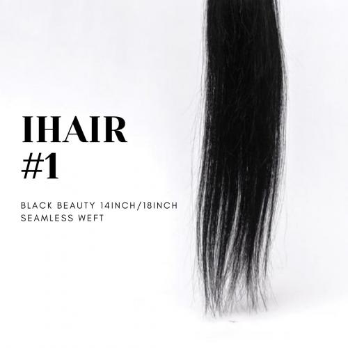 IHAIR #1 Black Beauty 18 Inch Seamless Weft SNH027A